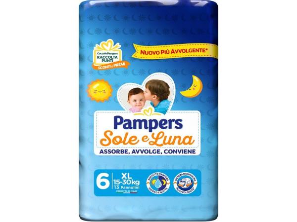 PANN.PAMPERS SOLE&LUNA EX/LARGE X13