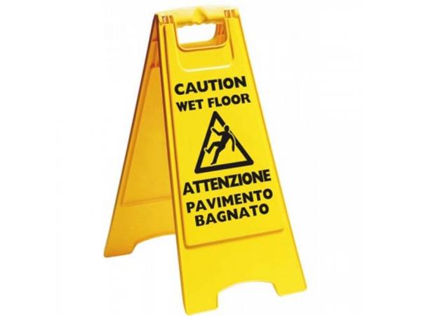 signal danger of wet floor